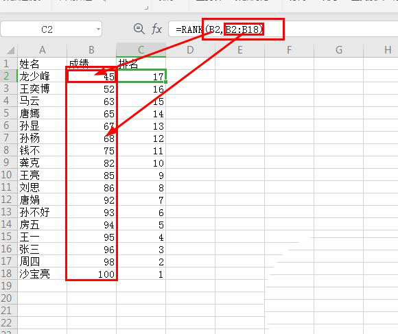 WPS表格实时动态排名怎么用函数实现?