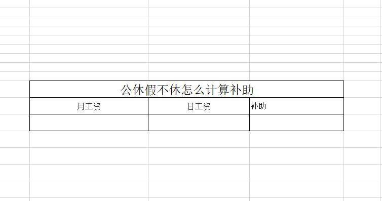 wps表格怎么计算公休假不休补助? 公司公休补助的计算方法