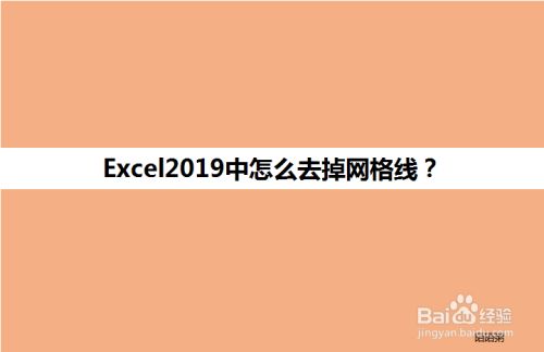 Excel2019怎么去掉网格线？Excel2019隐藏网格线教程