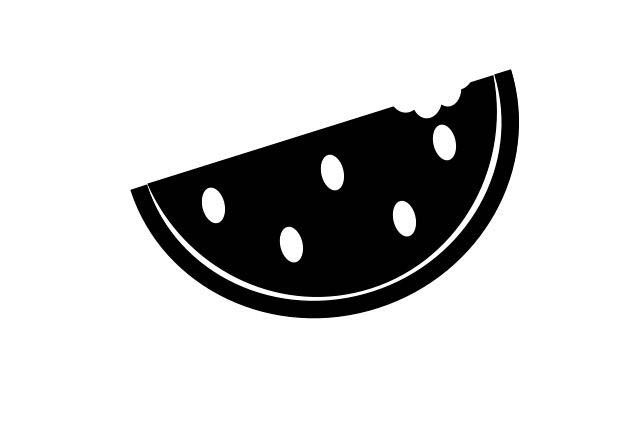 wps怎么绘制黑白剪影西瓜图标? wps西瓜的画法