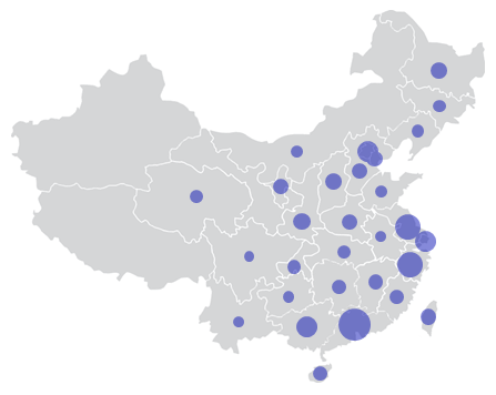 excel怎么制作中国地图背景效果的气泡图?