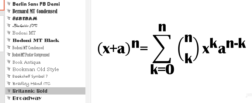 ppt公式的字体怎么设置? ppt公式编辑字体的教程