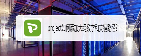 project项目怎么添加大纲数字和关键路径?