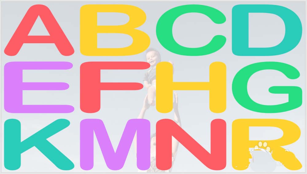 PPT怎么制作彩色的英文字母装饰效果的封面?