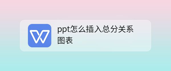 ppt总分结构的关系图表怎么绘制? ppt插入总分关系图表的技巧