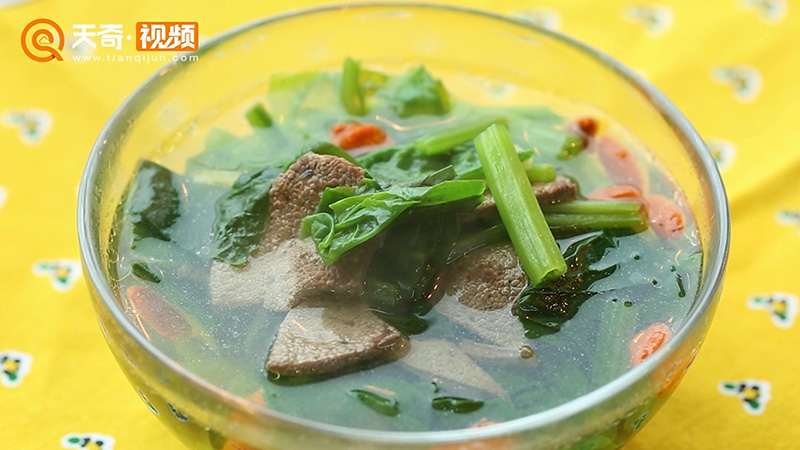 枸杞菠菜猪肝汤的做法 枸杞菠菜猪肝汤怎么做