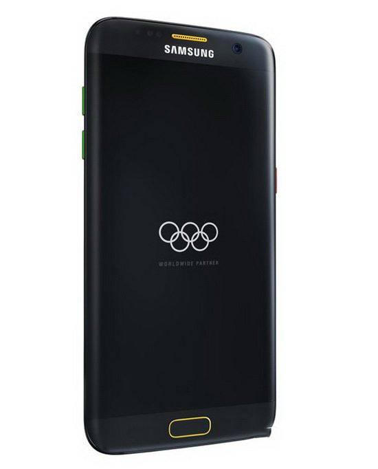 S7 Edge奥运版背面设计 蓝色摄像头圈+奥运主题UI截图
