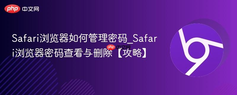 Safari浏览器密码管理全攻略：查看、编辑、删除及安全风险识别