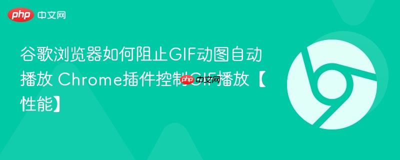 谷歌浏览器怎么阻止GIF动图自动播放 Chrome插件控制GIF播放与性能优化方案大全