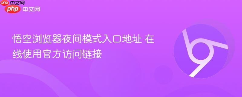 悟空浏览器夜间模式入口在哪？官方在线网址wkbrowser.com一键开启深色主题