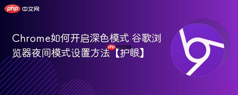 Chrome如何开启深色模式 谷歌浏览器夜间模式设置方法【护眼】
