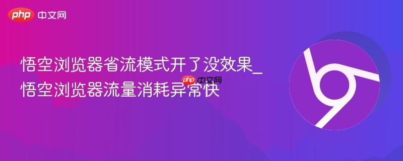 悟空浏览器省流模式开了没效果_悟空浏览器流量消耗异常快