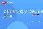 实时翻译在线对话平台 2026年跨语言交流神器 支持60+语种语音文字互译