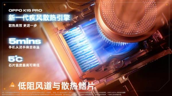 OPPO K15 Pro内部风扇结构拆解示意图
