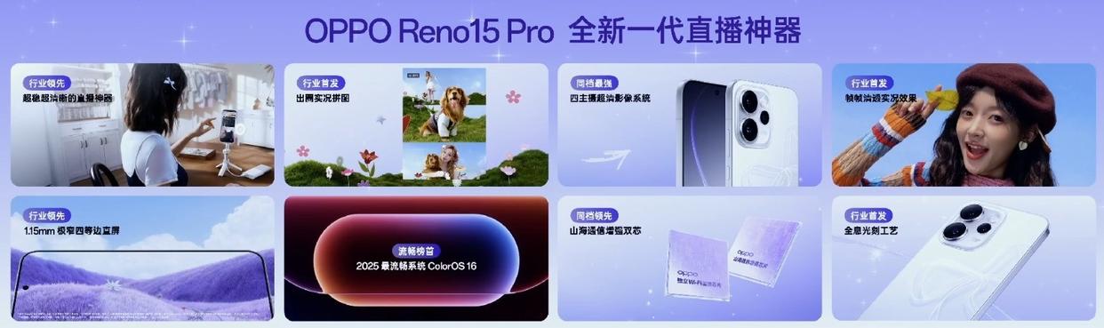 OPPO Reno15 Pro直播配件全家桶展示