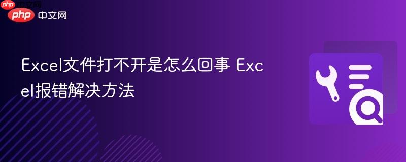 Excel文件打不开是怎么回事 2026年最新Excel报错解决方法大全